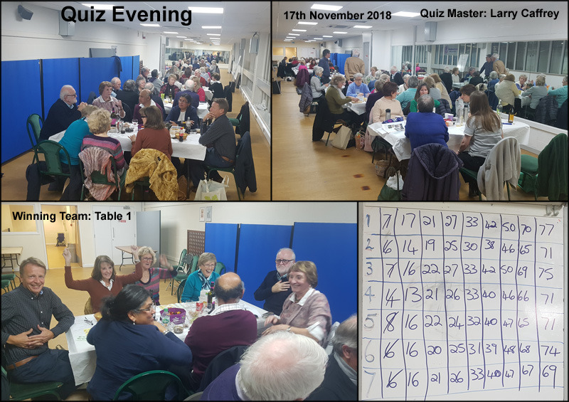 Quiz Evening - 17th November 2018